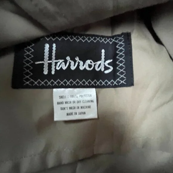 The Man's Shop Harrods Womens 42R Beige Double-Breasted Belted Trench Coat New